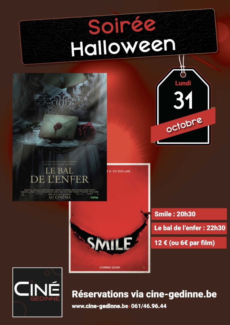 Soirée Halloween 31 octobre Ciné Gedinne